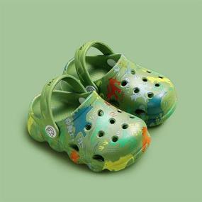 img 2 attached to 🦖 Durable and Comfortable Fadezar Toddler Dinosaur Cartoon Slippers: Ideal Boys' Shoes