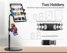 img 3 attached to 📱 Premium Elitehood iPad Stand with Adjustable Height and Heavy Base for Pro-Level Device Support