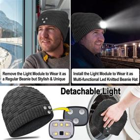 img 1 attached to 🧢 ZenNutt Winter Visor Hat with LED Light and Running Belt - Perfect Christmas Stocking Stuffers Gifts for Men, Women, Dad, and Teens