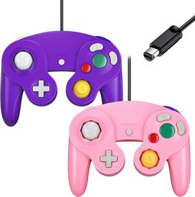 img 4 attached to 🎮 Upgraded 2 Pack Pink and Purple Gamecube Controller and Classic Controller Gamepad, Compatible with Nintendo Wii