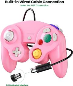 img 3 attached to 🎮 Upgraded 2 Pack Pink and Purple Gamecube Controller and Classic Controller Gamepad, Compatible with Nintendo Wii