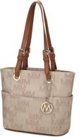 stylish mkf shoulder handbag: women's satchel tote for handbags and wallets in totes logo