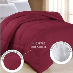 img 2 attached to Swift Home All Season Light Warmth Down Alternative Bedding for Comforters & Sets