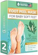 👣 foot peel mask: say goodbye to cracked heels and calluses - get baby soft feet with this exfoliating peeling natural treatment! (2 pack, women's 5-11) logo