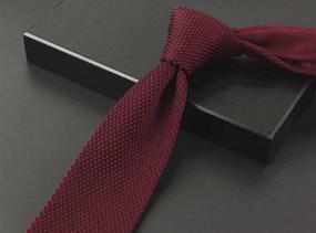img 1 attached to Solid Vintage Fashion Handmade Necktie Men's Accessories for Ties, Cummerbunds & Pocket Squares