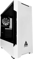 apevia enzo-wh mid tower gaming case with 1 x tempered glass panel logo