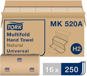 img 4 attached to 🧻 Tork Hand Towel Roll Natural Universal H21 Compact 100% Recycled 1-Ply - RK350A, 12 Rolls x 350 ft