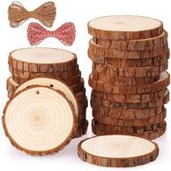 🎄 fuyit natural wood slices: 25-count craft kit for diy christmas ornaments & crafts logo