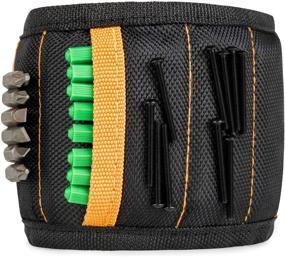img 4 attached to 🧲 Magnetic Wristband for Holding Screws, Nails, Drill Bits - 15 Powerful Magnets - Best Tool Organizers for Men, DIY Handyman, Father/Dad, Husband, Boyfriend, Women - Ideal Gift