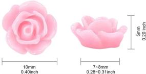 img 2 attached to 🌹 Airssory 200 pcs Resin Cameo Flat Back Cabochons - Rose Flower Resin Flatback Cabochons for DIY Phone Case Decoration, Scrapbooking, Craft, Jewelry Making - 10mm