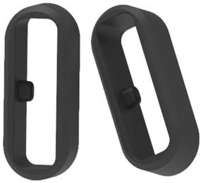 img 2 attached to 🔗 6-Pack Silicone Connector Security Loop Fastener Rings for Garmin Vivoactive 3/Venu, Venu Sq/Forerunner 645 245/Vivomove HR, Vivomove 3/Fenix 6S Fenix 5S Bands - Compatible with Galaxy Watch Active 2 Smart Watch