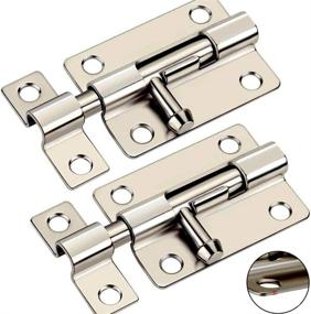 img 4 attached to 🔒 Enhanced Security and Privacy Door Lock - KING-LINK Heavy Duty Slide Latch Lock, Solid Steel, 3 inch Gate Barrel Bolt, 2 PCS Set with 12 Screws (Silver)