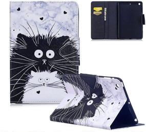 img 4 attached to 😺 iPad Mini 2/3 Case Cover: Ultra Slim Synthetic Leather Magnetic Kickstand Smart Cover with Auto Sleep/Wake, Cats Design