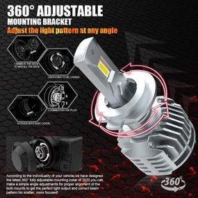 img 3 attached to 🔦 20000LM H7 LED Headlight Bulb w/Canbus - Super Bright 6500K CSP Chips Conversion Kit by Car Work Box