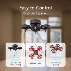 img 3 attached to 🚁 Kid-friendly Mini Drone for Beginners - Simple Remote Control, Quick Take Off, Auto-Pairing, Altitude Hold, Throw and Fly, Adjustable Speed Settings - Includes 3 Batteries - Perfect Gift for Kids