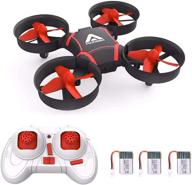 🚁 kid-friendly mini drone for beginners - simple remote control, quick take off, auto-pairing, altitude hold, throw and fly, adjustable speed settings - includes 3 batteries - perfect gift for kids logo