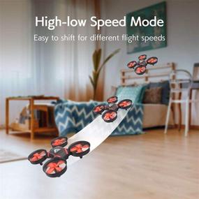 img 1 attached to 🚁 Kid-friendly Mini Drone for Beginners - Simple Remote Control, Quick Take Off, Auto-Pairing, Altitude Hold, Throw and Fly, Adjustable Speed Settings - Includes 3 Batteries - Perfect Gift for Kids