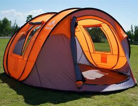 img 4 attached to 🏕️ Oileus Pop Up Tent: Perfect Family Camping Shelter with Reinforced Steel Stakes and Easy Carrying - 14 Person Sky Instant Tent