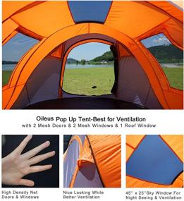 img 1 attached to 🏕️ Oileus Pop Up Tent: Perfect Family Camping Shelter with Reinforced Steel Stakes and Easy Carrying - 14 Person Sky Instant Tent