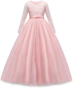 img 3 attached to 👗 HUAANIUE Pageant Dresses for Weddings and Flower Girls - Premium Clothing for Special Occasions