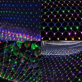 img 2 attached to 🎄 Optimisland 360 LED Christmas Net Lights: 12ft x 5ft, 8 Modes, Connectable Indoor/Outdoor Decoration