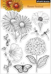 img 1 attached to 🌸 Penny Black PB30095 Flower Festival Stamps Sheet, Clear - 5x7.5-Inch: A Delightful Floral Stamp Collection