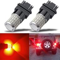 🔴 enhance safety with ibrightstar newest 9-30v super bright dual brightness led bulbs – brilliant red for tail brake lights logo