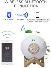 img 2 attached to 🌙 Portable Moon Quran Speaker Light, Small Moon Light Night Light with Bluetooth and Remote Control - 3D Moon Speaker Eid Mubarak Hajj Gifts