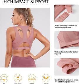 img 3 attached to 🏋️ REDPAI Adjustable Racerback Sports Bra for Women - Full Coverage, Wirefree Support, & Padded Workout Bra