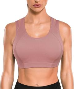 img 4 attached to 🏋️ REDPAI Adjustable Racerback Sports Bra for Women - Full Coverage, Wirefree Support, & Padded Workout Bra