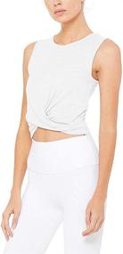 img 3 attached to Mippo Women's Workout Crop Tops - Athletic Gym Active Tank Tops/Cropped Shirts