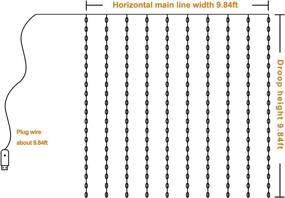 img 1 attached to 💡 300 LED светильников на окна, 8 режимов волшебного света с пультом управления - USB медная проволочная гирлянда для свадьбы, вечеринок, дома, спальни, сада - наружные/внутренние украшения для стен