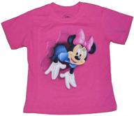 👕 disney girls t shirt pop out minnie w/free stickers, pink - cute and interactive delight for your little ones! logo