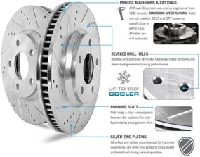 img 2 attached to Улучшенный тормозной комплект Power Stop KC1443 Z23 Evolution Sport 1-Click с порошково окрашенными суппортами (включает колодки, сверленые/канавчатые диски)