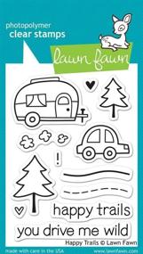 img 3 attached to 🌲 Explore Fun and Happiness with Lawn Fawn Clear Stamps - Happy Trails (LF601)