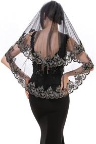 img 3 attached to 👰 Elegant Mantilla Cathedral Wedding Accessories - Perfect for Halloween Brides!