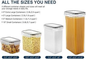 img 3 attached to 🍽️ 25-Piece Airtight Food Storage Containers Set, Kitchen & Pantry Organization, BPA Free Plastic Containers with Lids, Ideal for Cereal, Flour, Sugar, Baking Supplies, includes Labels & Measuring Cups