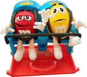 img 4 attached to 🎢 M&M Characters Red and Yellow Roller Coaster Candy Dispenser: Dispense Candy, Gumballs, Nuts, Snacks, and Treats for Children, Kids, and Adults