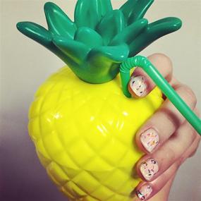 img 1 attached to 🍍 Amscan Pineapple Party Sippy Cup: Quench Your Thirst with 18 oz. of Tropical Fun!