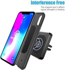 img 1 attached to 📱 WixGear Universal Air Vent Magnetic Phone Car Mount Holder for Cell Phones with Fast Swift-Snap Technology - Enhanced Square Design for a Stronger Magnetic Cell Phone Mount