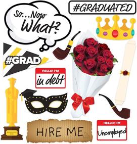 img 2 attached to 🎓 2021 Graduation Photo Booth Props Set - Class of 2021 Graduation Decorations Kit - Grad Party Supplies for Pictures & Selfies - Graduation Party Favors & Décor