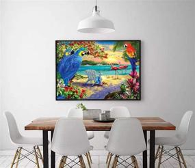 img 3 attached to 🎨 Наборы для творчества AIRDEA DIY Beach Diamond Painting для взрослых и детей, животные, полное сверкающее круглое бриллиантовое искусство для начинающих - 5D бриллиантовое вышивание картины живописи с драгоценными камнями для украшения стен дома - 30х40 см.