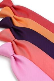 img 2 attached to Bows N Ties Necktie Herringbone Microfiber Lavender Men's Accessories: Stylish Ties, Cummerbunds & Pocket Squares