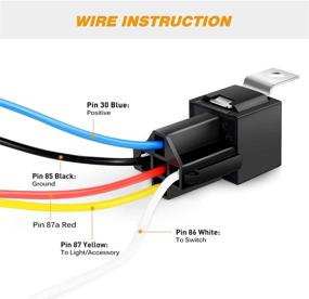 img 3 attached to 🔌 GOOACC G-RE6 6 Pack Automotive Relay Harness Set - 5-Pin 30/40A 12V SPDT with Interlocking Relay Socket and Harnesses | 2-Year Warranty