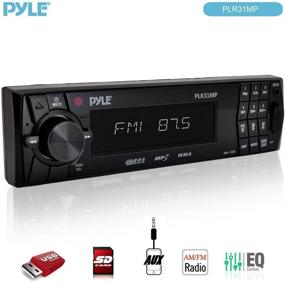 img 3 attached to 🚗 Premium Car Stereo Head Unit Receiver - In-Dash AM/FM-MPX Tuning Media Radio with MP3 Playback, LCD Display & Preset Station Memory - USB, SD & Aux Inputs - Remote Control Included - Pyle PLR31MP