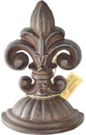 🚪 lulu decor, antique brown fleur de lis door stop sculpture, 2 lbs, door stopper логотип