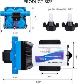 img 1 attached to 💦 Upgrade Water Diaphragm Pressure Pump, 5.0 GPM 55 PSI 12V DC Self Priming Water Pump for RV Caravan Marine Yacht - DC HOUSE 42-Series