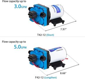 img 2 attached to 💦 Upgrade Water Diaphragm Pressure Pump, 5.0 GPM 55 PSI 12V DC Self Priming Water Pump for RV Caravan Marine Yacht - DC HOUSE 42-Series
