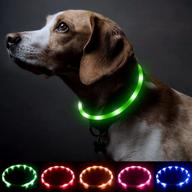 🐕 bseen - usb rechargeable led dog collar light | glowing pet collar for small medium large dogs | silicone flashing puppy collars logo