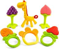 sperric baby teething toys (6-pack) - freezer safe silicone 👶 teethers for newborns and infants - soothe gums and relieve teething discomfort logo